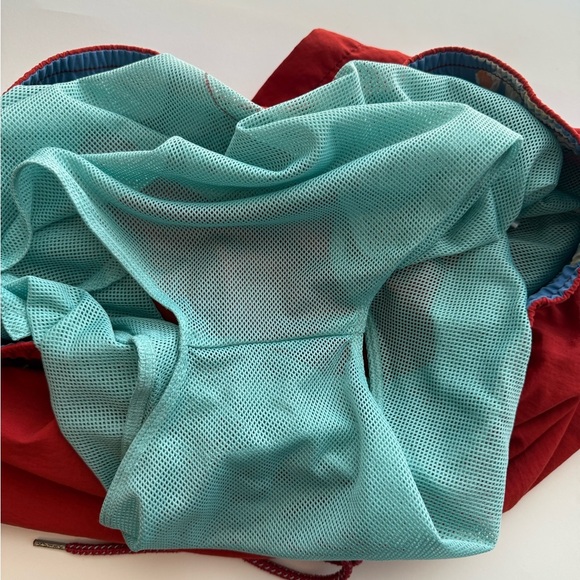 Tommy Bahama Relax Red Cargo Swim Trunks - Picture 10 of 11